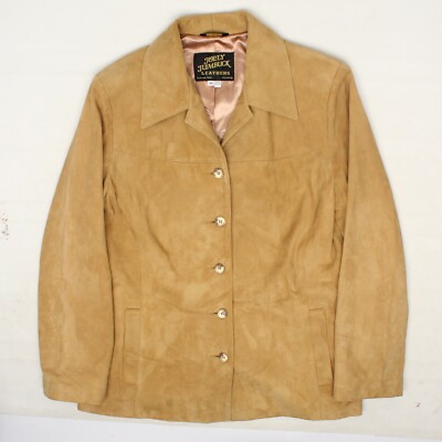 VTG Jolly Jumbuck Leathers Buckskin Jacket Womens 14 Tan Suede