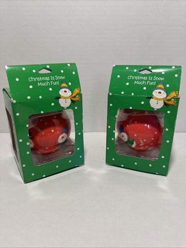Two Hallmark Jolly Snowman Holiday Ornaments 2006 Collection - Picture 2 of 5