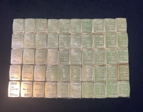 50 x 1-Gram SILVER  999 PURE Valcambi Combibar Swiss Bullion