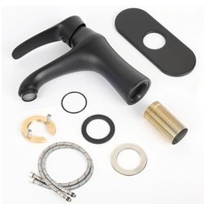 Black Bathroom Faucet Single Hole,Matte Black Sink Faucet Bathroom,Suitable for