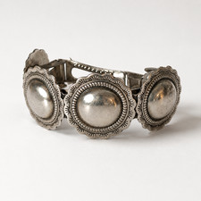 Vintage Sterling Silver Concho Hair Barrette Southwestern Hair Clip 17.1g