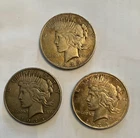 New ListingThree US Peace Silver Dollars