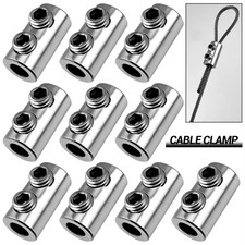 Steel Wire Rope Cable Clamp Copper Clips Stainless Sling Fastening Tools UK
