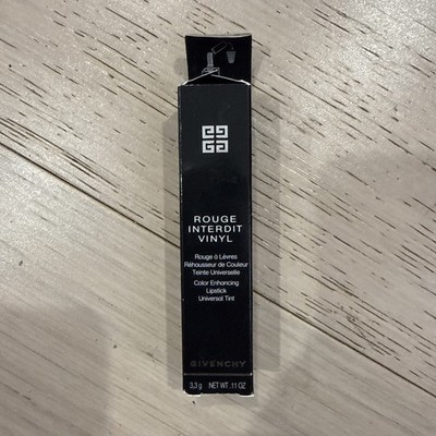 GIVENCHY Rouge Interdit Vinyl Color Enhancing Lipstick 16 NOIR REVELATEUR nib