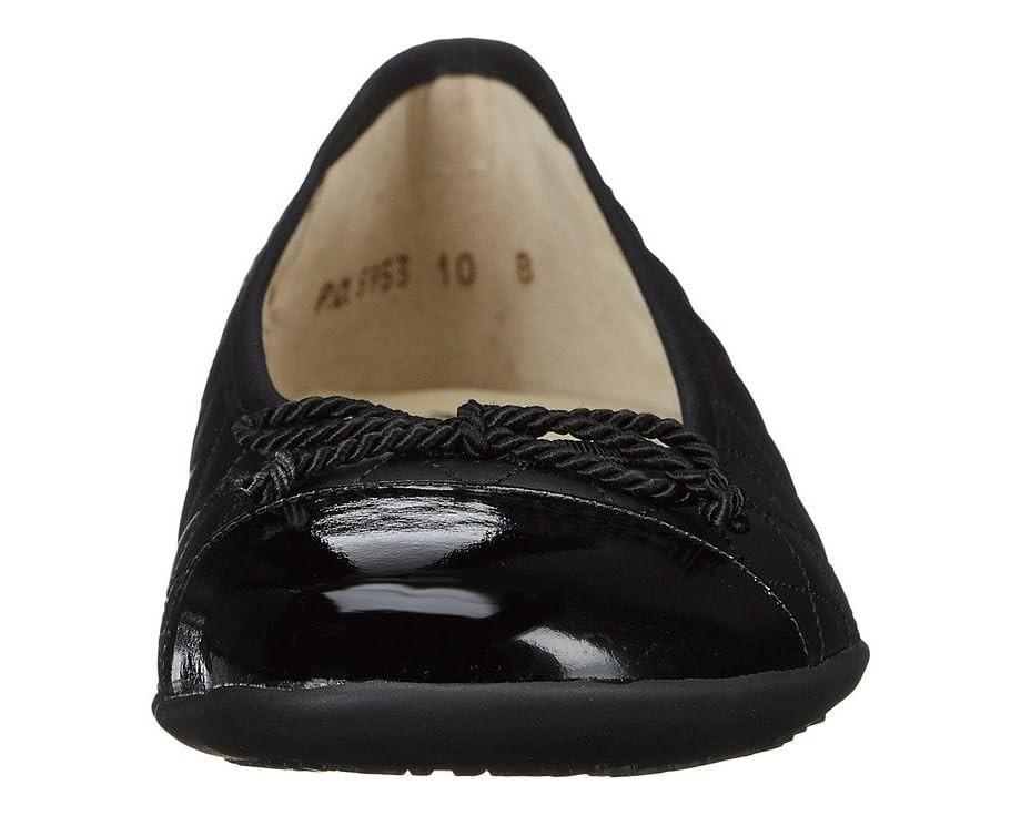 SAOLA Suola francese passaporto piatto donna US 8 pelle nera punta cappuccio slip on ZOGG779