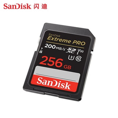 SanDisk 256GB SD Card 200MB/s V30 for Canon Nikon Sony DSLR Mirrorless Camera