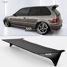 For 88-91 Honda Civic 5dr Wagon Js Style Unpainted Pu Rear Roof Wing Spoiler