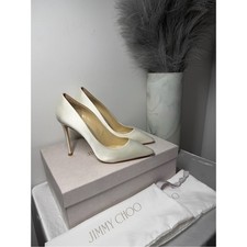 Jimmy Choo Romy 100 Ivory Satin Pumps Bridal ...