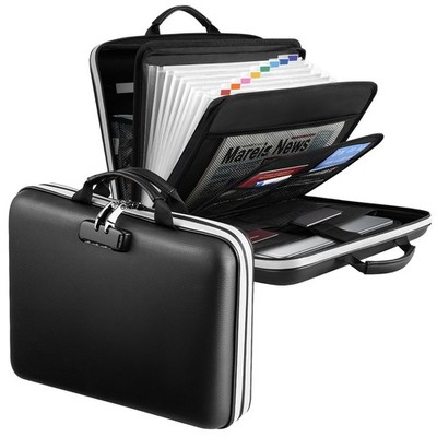 5200? Fireproof File Organizer with Combination Lock Hard Shell Multi-pocket