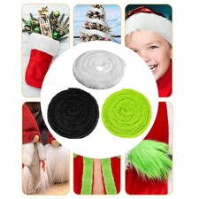 Weihnachtliche Kunstpelzstreifen, zottelig, für Partykleidung, Girlanden,