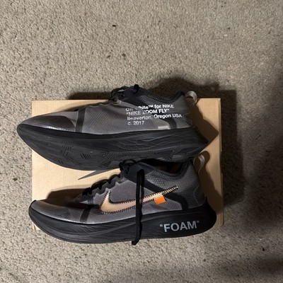 Size 10.5 - Nike Off-White x Zoom Fly SP Black