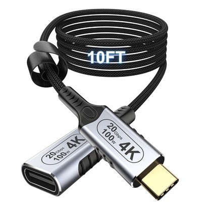 USB C Extension Cable 10ft/3M, 100W 4k video usb c extension cable 10ft 