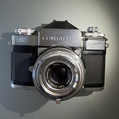 Zeiss Ikon Contaflex 35mm SLR Film Camera W/ Carl Zeiss Tessar 50mm F2.8 +case