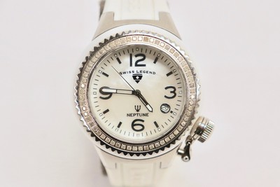 SWISS LEGEND NEPTUNE White Ceramic / Steel / Rubber w 