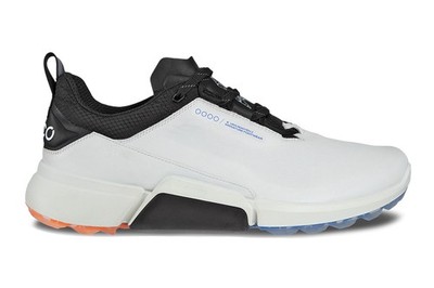 NEW MENS ECCO BIOM H4 EVR GORE-TEX Golf Shoes, Size 9-9.5 (EU 43), WHITE/BLACK