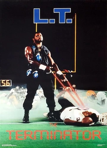 Lawrence Taylor TERMINATOR (1986) New York Giants Vintage Costacos 24x36 POSTER