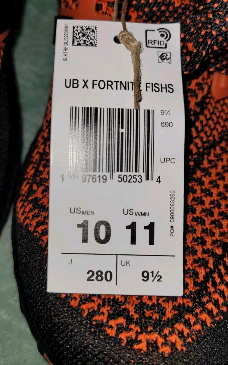 adidas Fortnite Fishstick Ultraboost 1.0 Sneaker Size Men 10 Woman 11 ~ with Bag image 10