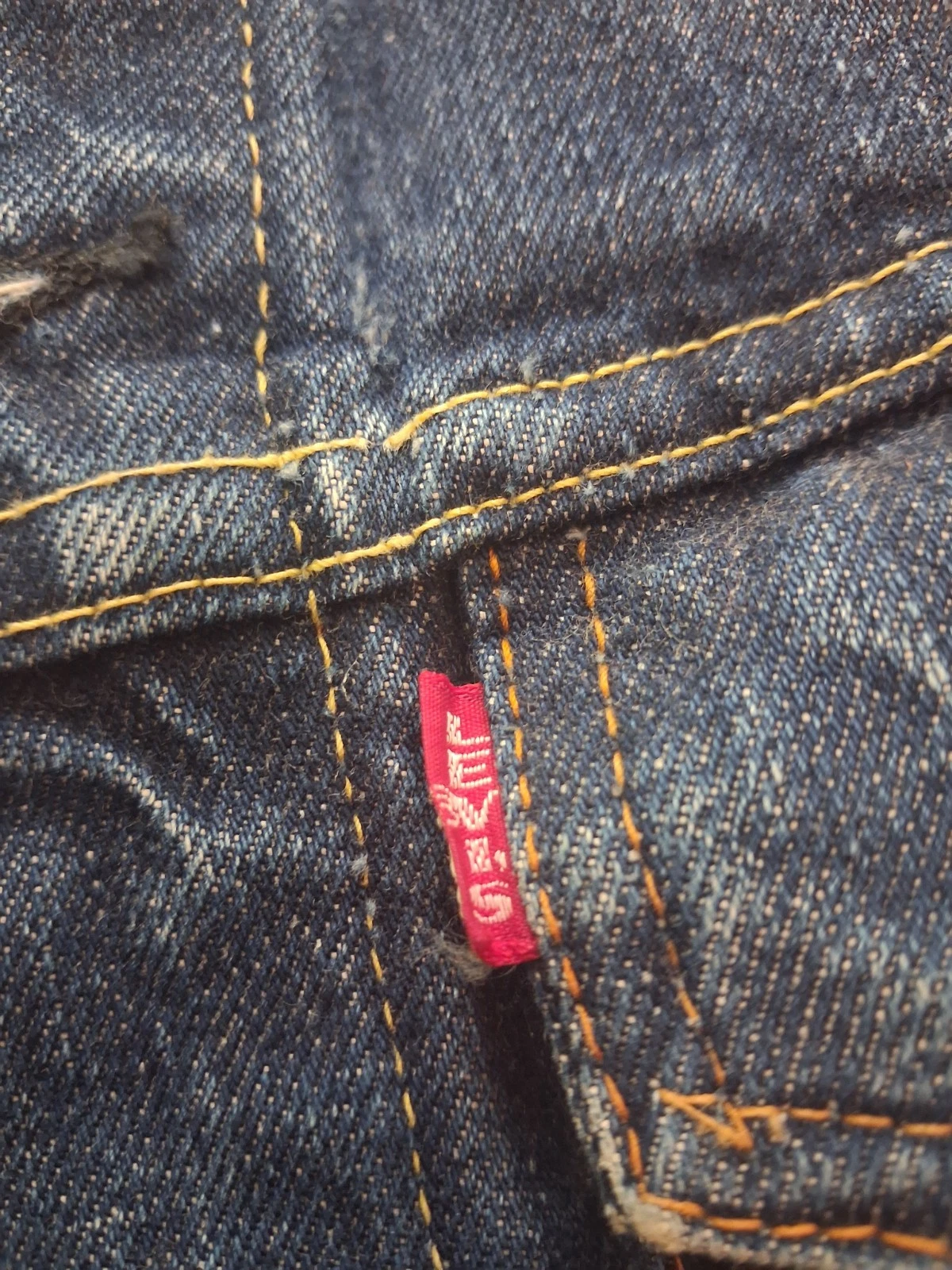 Vintage 60s Levis Big E Type 3 Denim Trucker Jacket Dark Indigo 36 18x24 70505 image 8