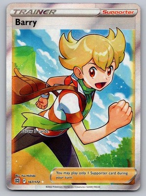 Barry 167/172 Ultra Rare Brilliant Stars Pokemon Holo Near Mint