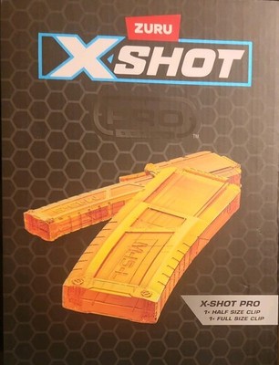 boxes Zuru X-Shot X Shot Pro 1 Half Clip & 1 Full Clip Clips