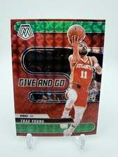 Trae Young Give And Go Green Mosaic Prizm 2024-25 Panini Mosaic Basketball #8