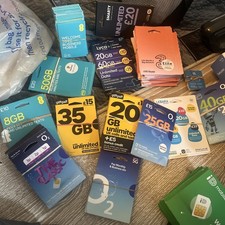 Over 100 mixed Sim Cards. New. Long Date