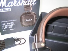 Marshall Major V Wireless Bluetooth On-Ear Headphones   Brown, Used, Boxed