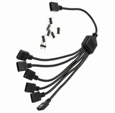 New EKWB EK-D-RGB 6-Way Splitter Cable 5V 3-Pin Addressable RGB Adapter