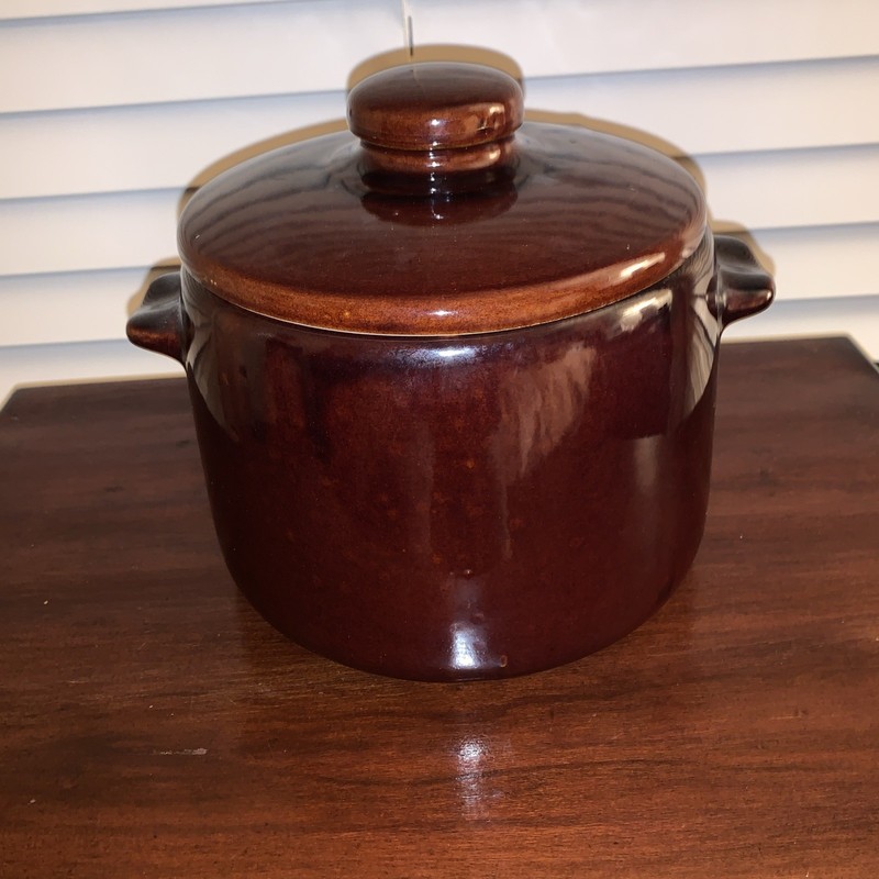 Vintage West Bend Bean Pot Dark Brown