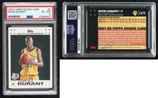 2007-08 Topps Retail Factory Set Rookie Set White Kevin Durant #2 PSA 6 RC