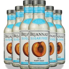 Briannas Rich Poppy Seed Sugar Free Salad Dressing 12 Fl Oz 6 Pack