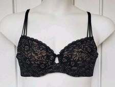 Soma Enticing Lift Unlined Balconet Bra Size 38B Black Lace NEW 0516
