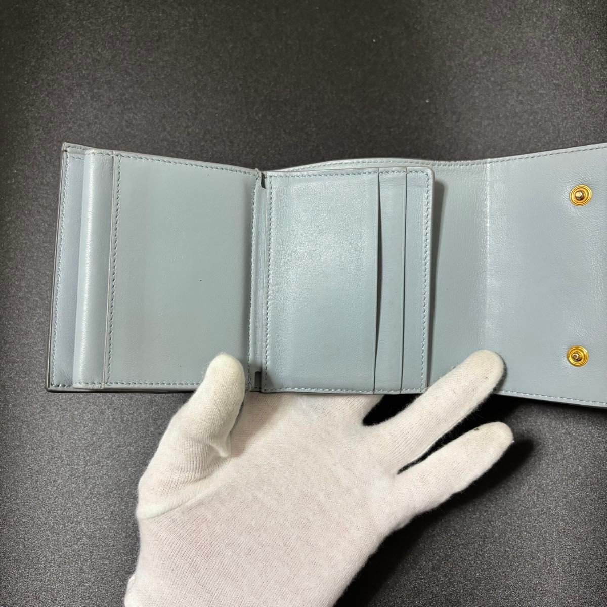 Celine Tri-Fold Wallet Gray Multi-Function Folded… - image 5