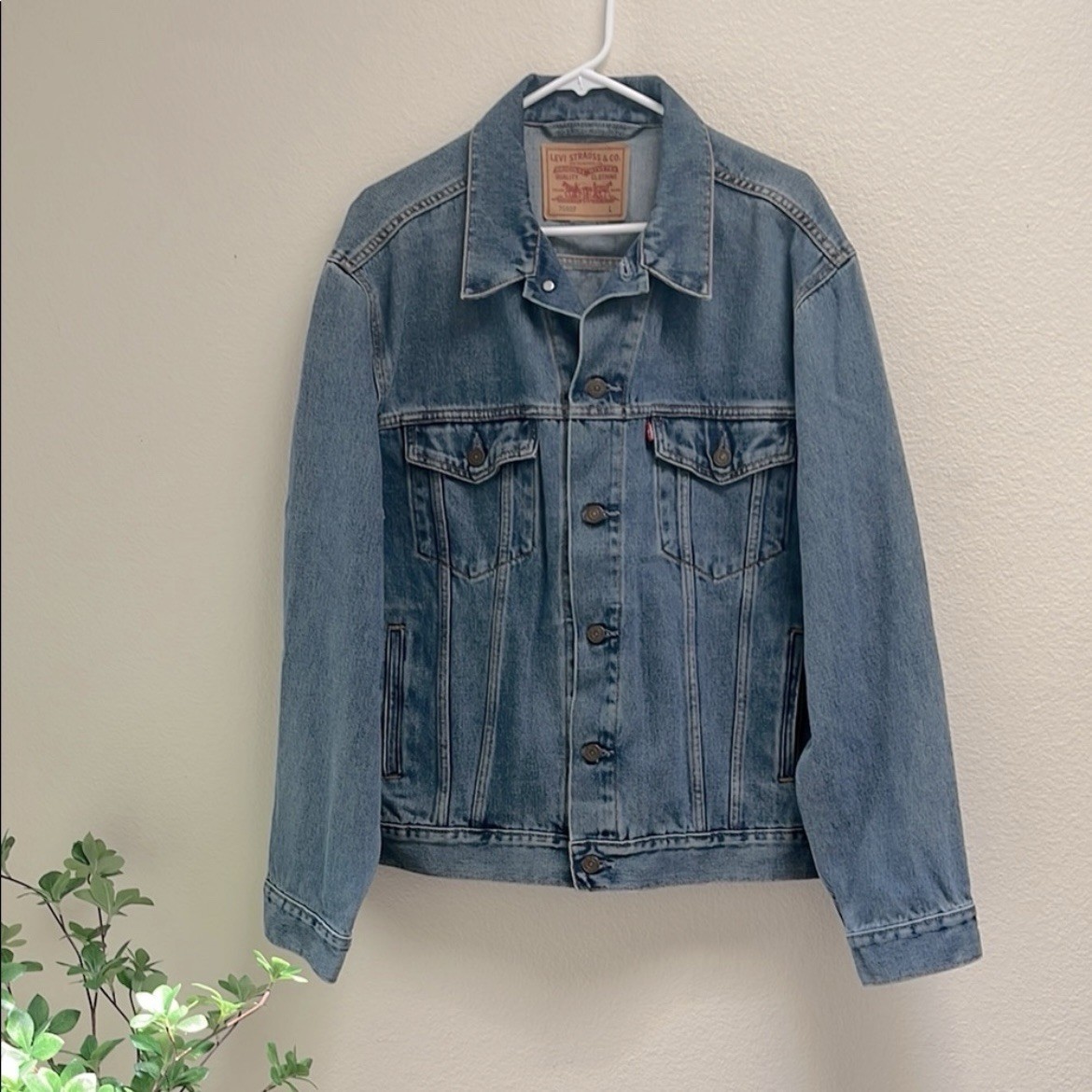 Vintage 80's Levi Strauss Trucker Cotton Denim Jacket, Size Large