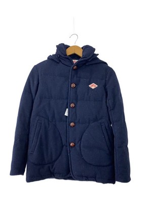 DANTON × BEAMS Down Jacket, Size 34, Wool, Navy, 18A-FA-001