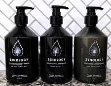 BUNDLE (3 Pack) Zenology Fycus Sycomorus Shampoo, Conditioner & Body Wash 16.9oz