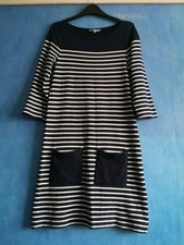 Great Plains 100% Cotton Thick Jersey 3/4 Sleeve Pockets Shift Dress Size S