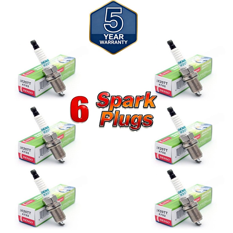 6PCS Denso Iridium TT Spark Plugs IK20TT / 4702 For Audi Chery VW Jeep Subar