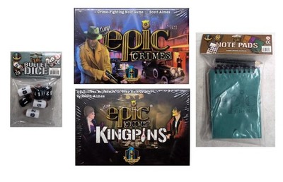 Tiny Epic Crimes Kartenspiel / Kingpins Erweiterung / Notizblock / Würfelset BRANDNEU