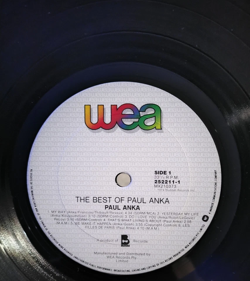 Paul Anka- The Best Of Paul Anka VINYL, LP, Compilation (1985) AUS Release - Image 3 of 4