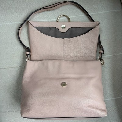 Vince Camuto Plum Leather Convertible Shoulder Bag Cameo Pink Rose Crossbody Sac