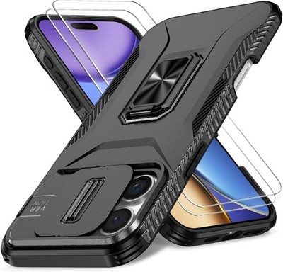 Case for iPhone 16 Pro Max with Slide Camera Cover+Screen Protector(2 Packs), Mi