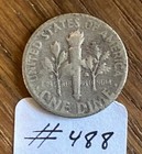 1953 Roosevelt Dime Philadelphia 90% Silver Early Cold War Era US Coin 10c — photo 2