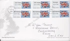 GB ROYAL MAIL COVER 2013 POST & GO UNION FLAG 1ST CLASS - WORLDWIDE 40G WINDSOR