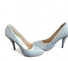 Betsey Johnson nude Rhinestone Pointed Toe Stiletto Pumps Wedding Party Shoes