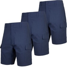 Men’s 3-Pack Stretch Cargo Shorts with Button Closure- Zip Pockets (Size- 30-42)