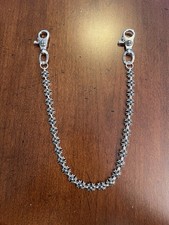 Chrome Hearts Wallet Chain 2001 Floral Link .925 Silver 2 Clasp 20 Inch