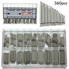 360pcs Watch Pins Spring BARS Band Strap Link 8-25mm Repair Kit Stainless Steel