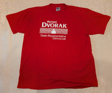 VTG Oneita Michael Dvorak State Representative Democrat T-Shirt Large USA Made