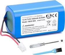 3400mAh Replacement RVBAT850 Battery for Shark Ion Robot R75 R85 R850 RV761
